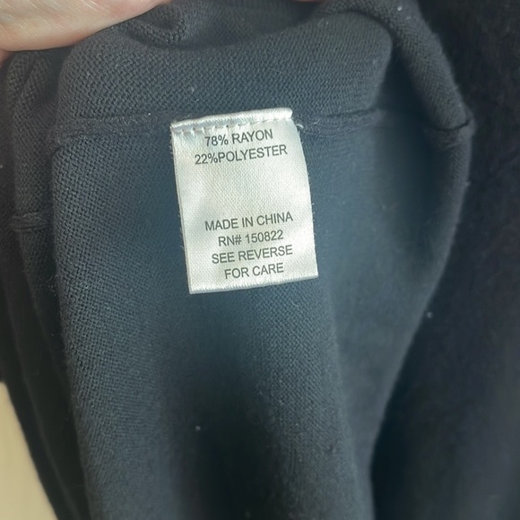 Zoe+Phoebe Sweater Dress Long Sleeve Black & White Soft & Cozy - Picture 6 of 7